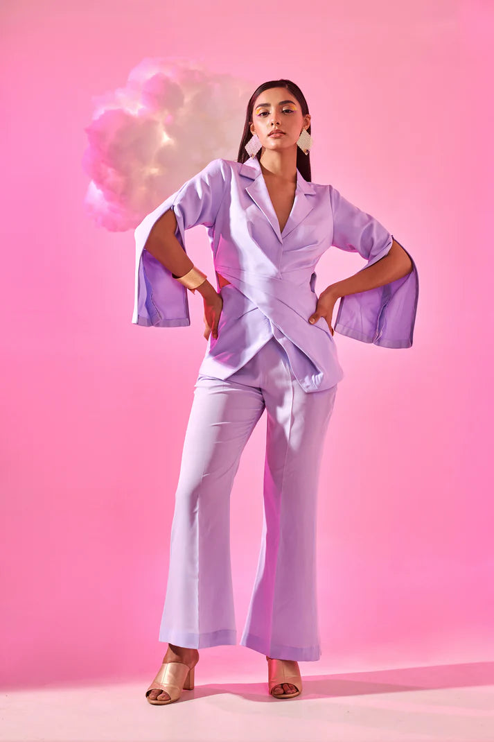 Lavender twisted blazer