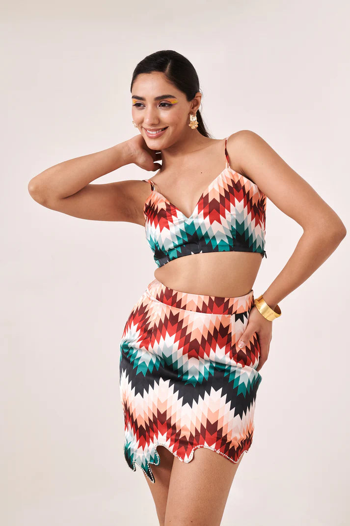 Printed bralette top