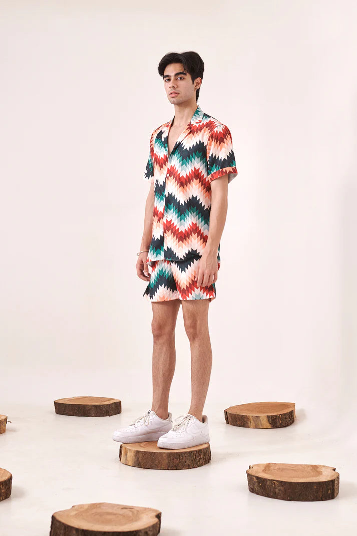 Zig-zag printed shirt