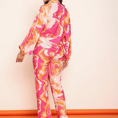 Printed co-ord set with detailed fringes