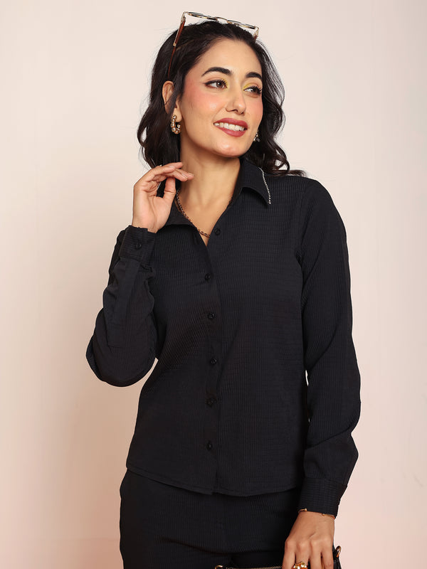 Black rhinestone shirt