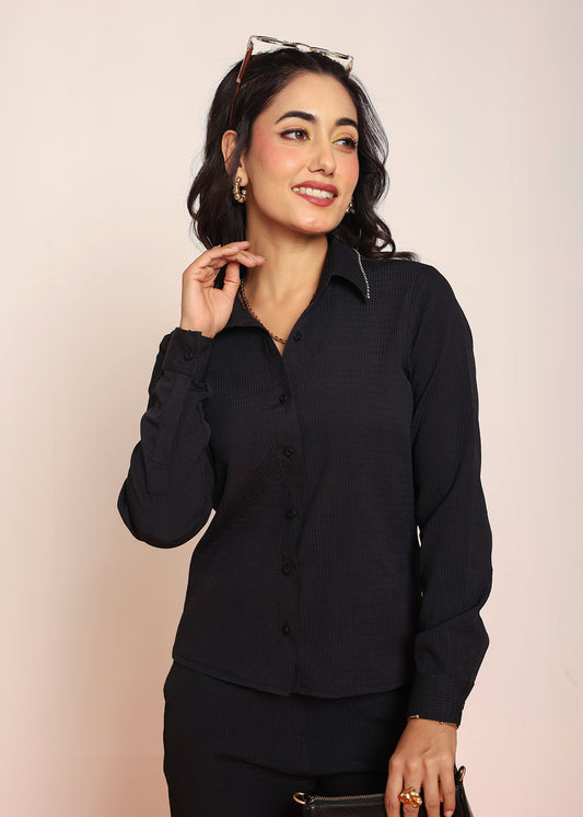 Black rhinestone shirt