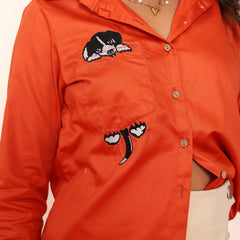 Dog embroidered shirt