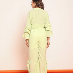 Co- ord set with detailed ruffles