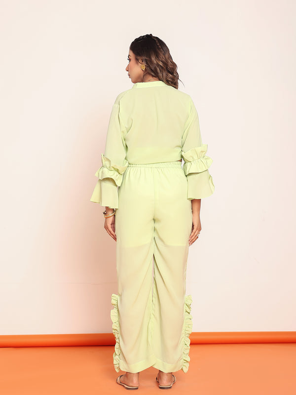 Co- ord set with detailed ruffles
