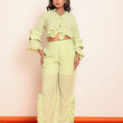 Co- ord set with detailed ruffles