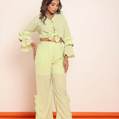 Co- ord set with detailed ruffles