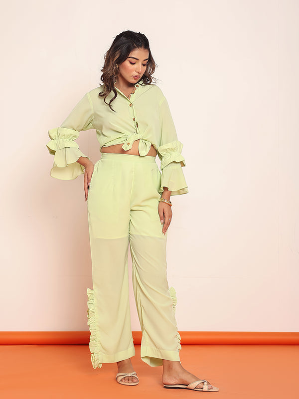 Co- ord set with detailed ruffles