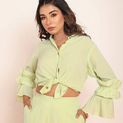 Co- ord set with detailed ruffles