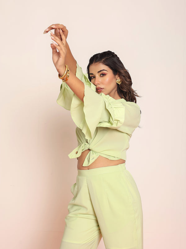 Co- ord set with detailed ruffles