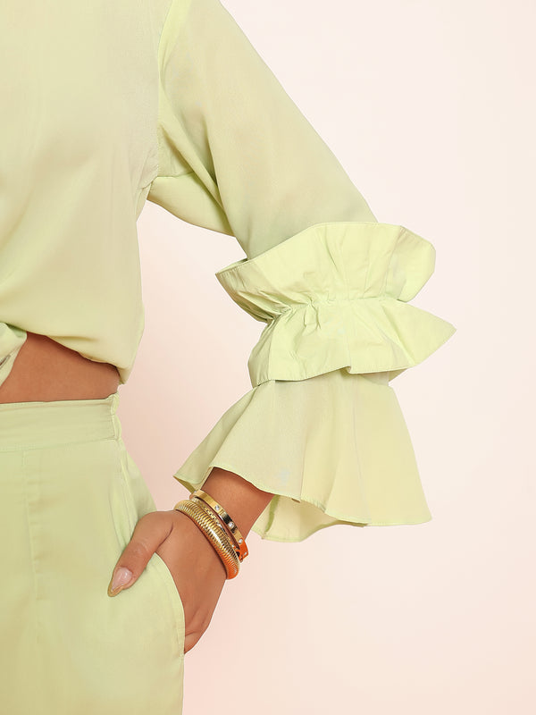 Co- ord set with detailed ruffles