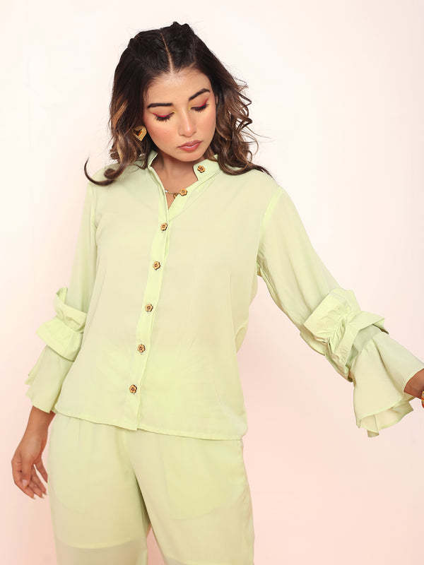Co- ord set with detailed ruffles
