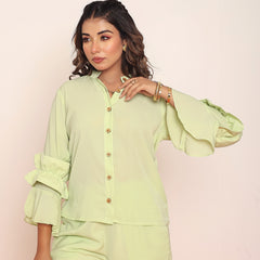 Co- ord set with detailed ruffles