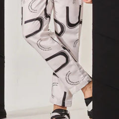 White printed trouser