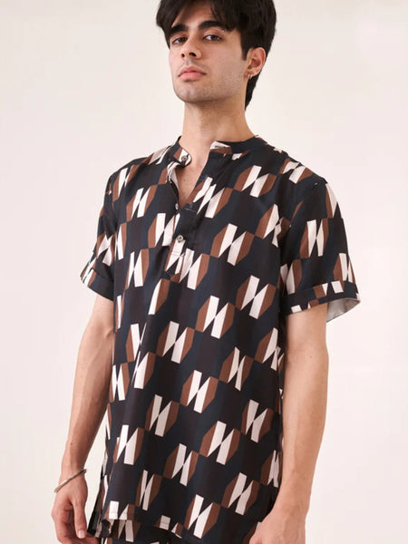 Black printed shirt
