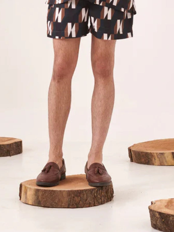 Black printed shorts