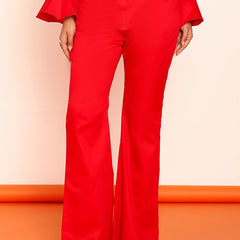 Hot red bootcut pant