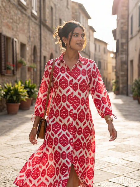 Printed Shirt Dress
