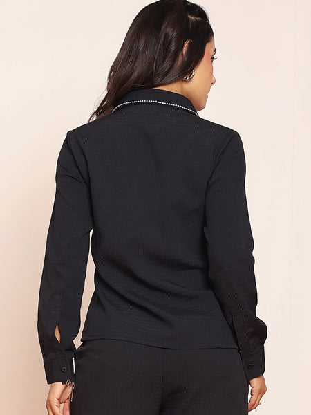 Black rhinestone shirt