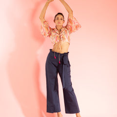 Wrap Around Wide Leg Trouser