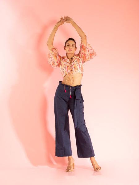 Wrap Around Wide Leg Trouser