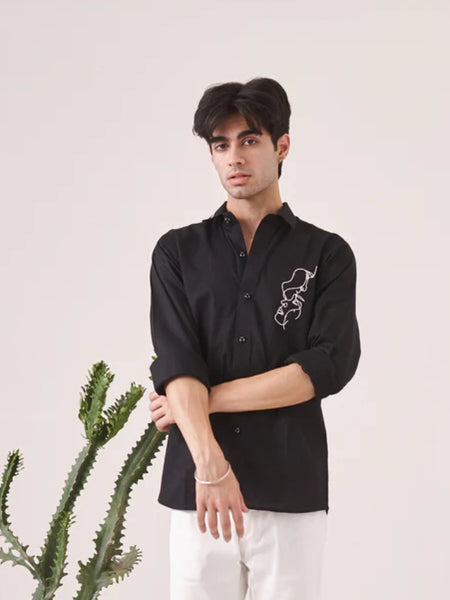 Face Embroidered Shirt