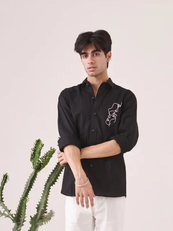 Face Embroidered Shirt