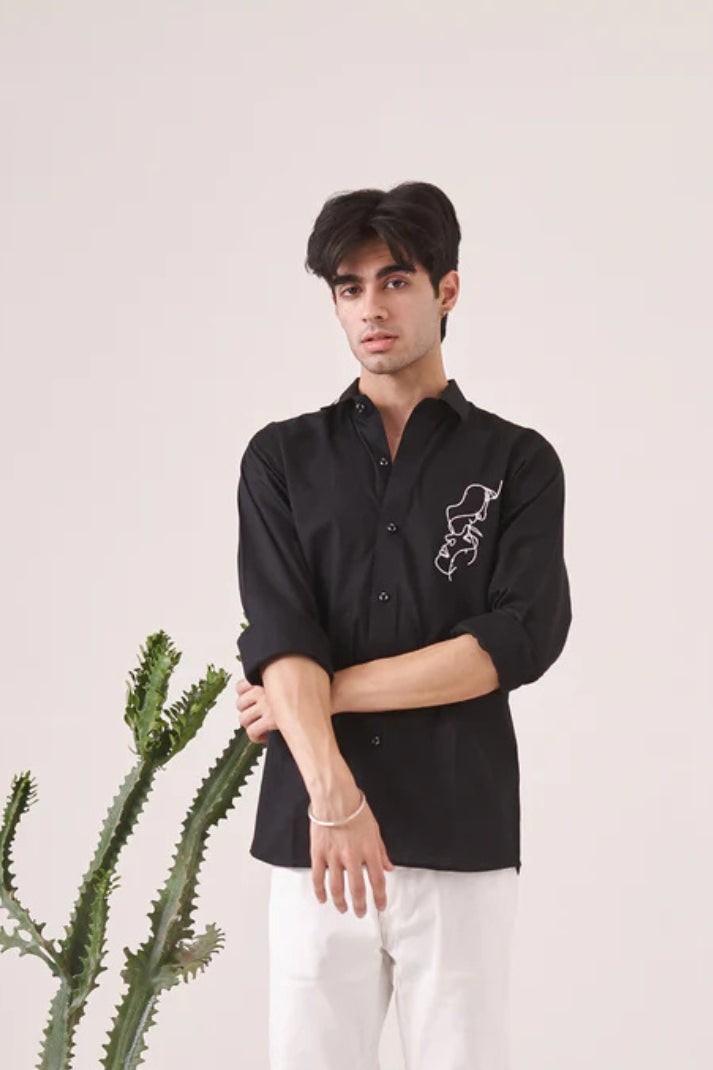 Face Embroidered Shirt