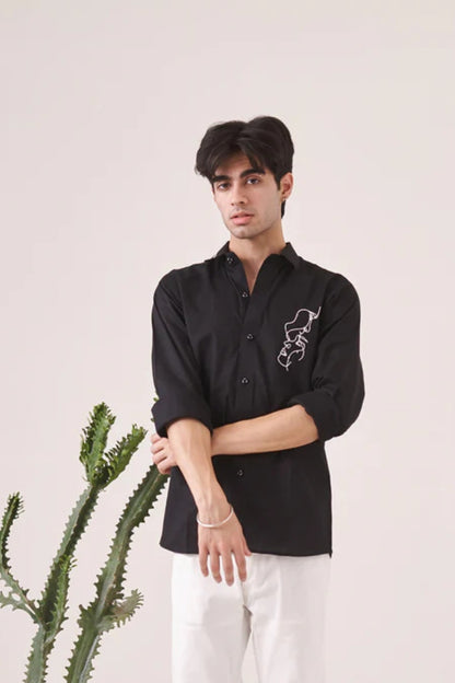 Face Embroidered Shirt