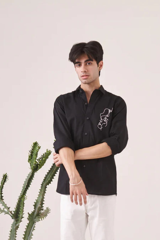 Face Embroidered Shirt