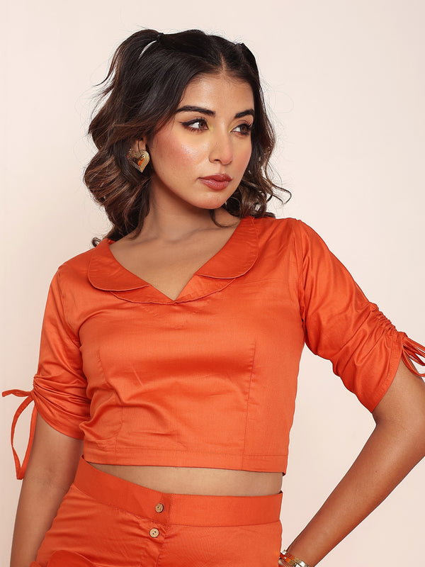Rust crop top
