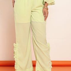 Lime green straight pant