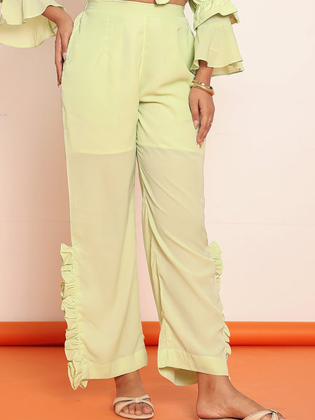 Lime green straight pant