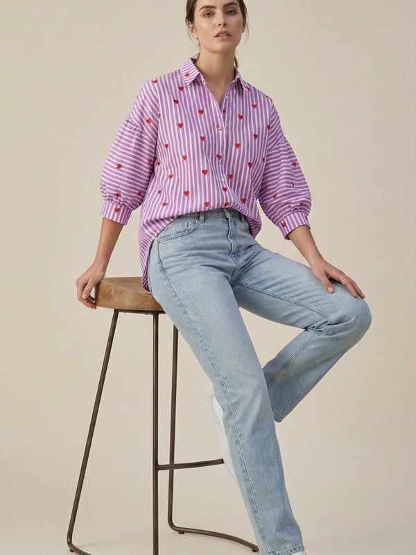 Lavender Striped Shirt