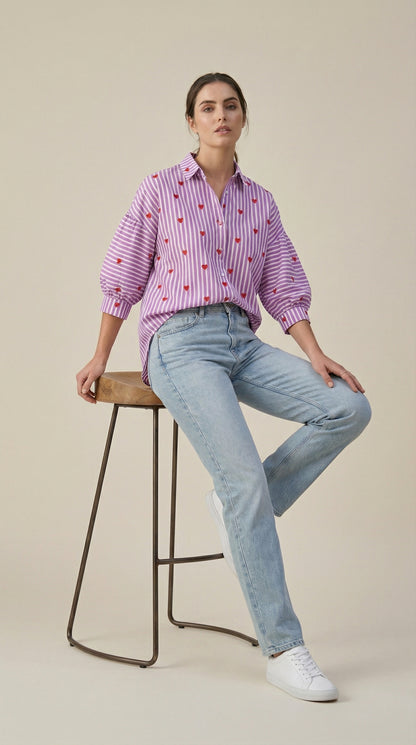 Lavender Striped Shirt