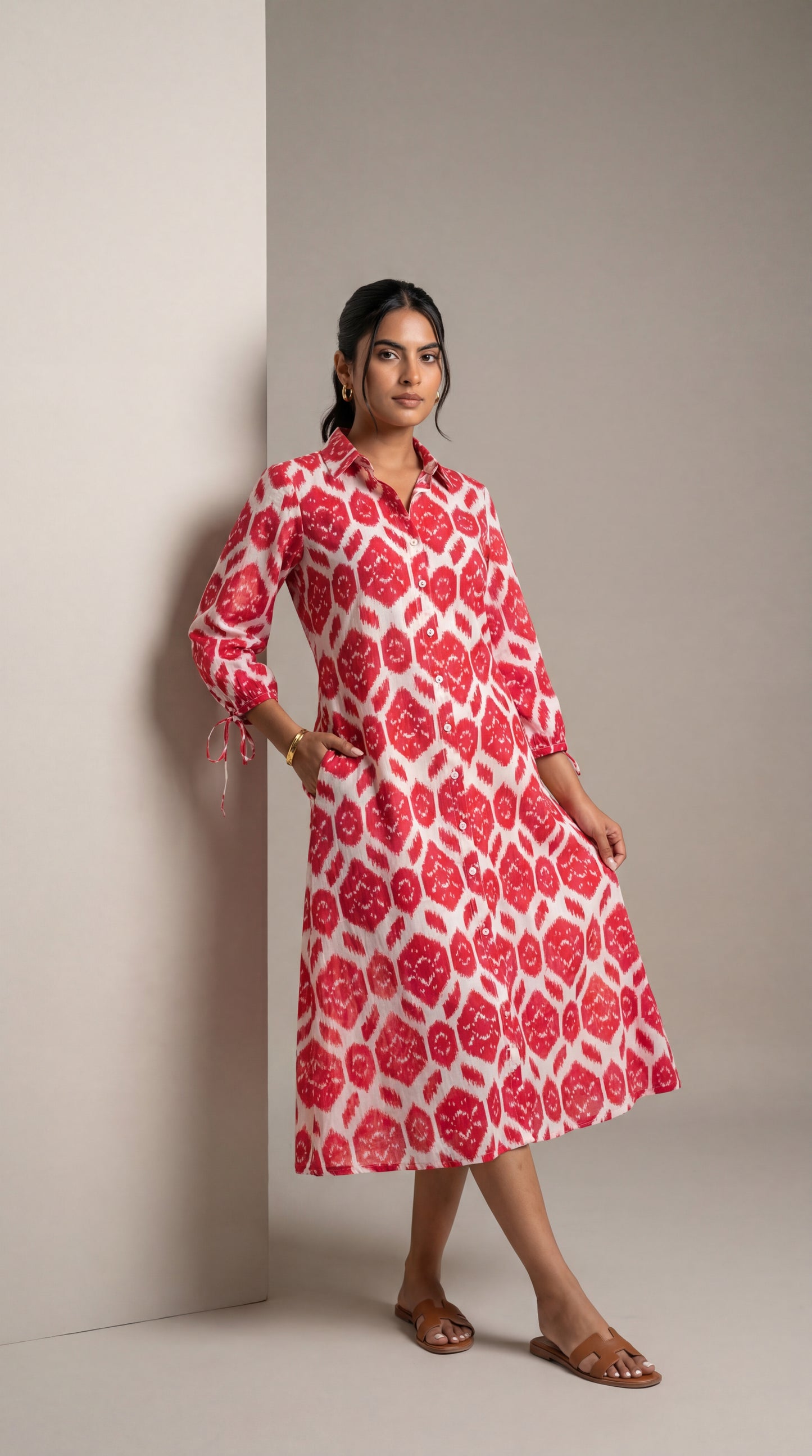 Printed Shirt Dress