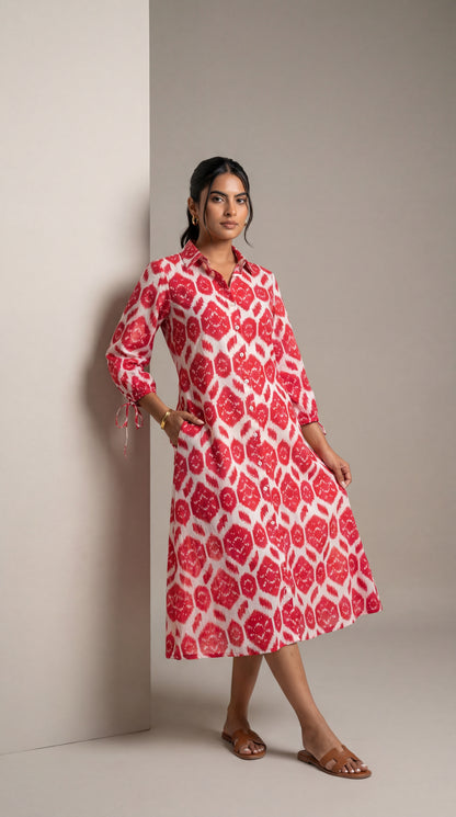 Printed Shirt Dress