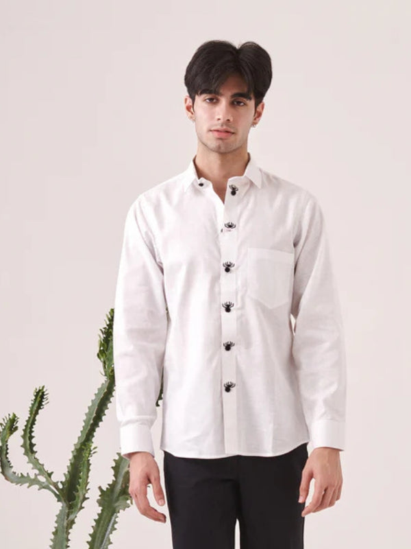 Spider Embroidered Shirt