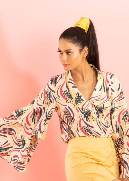 Flared Sleeve Shirt