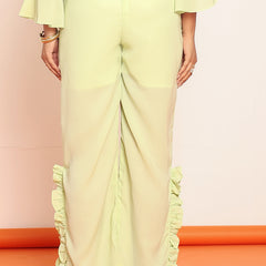 Lime green straight pant