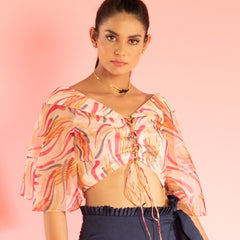Flared  Sleeve Top