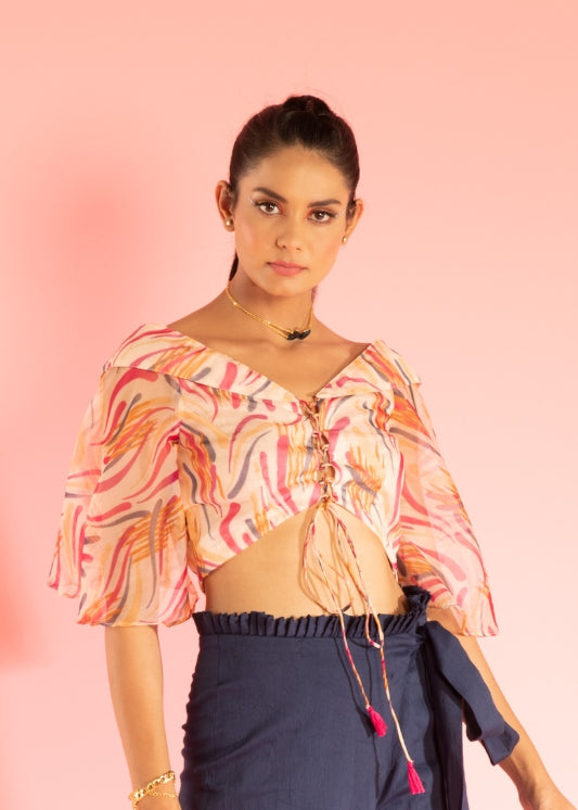 Flared  Sleeve Top