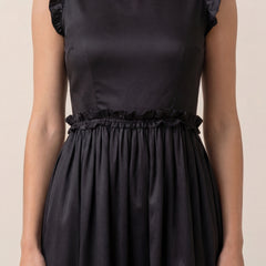 Black Ruffled Maxi Dress