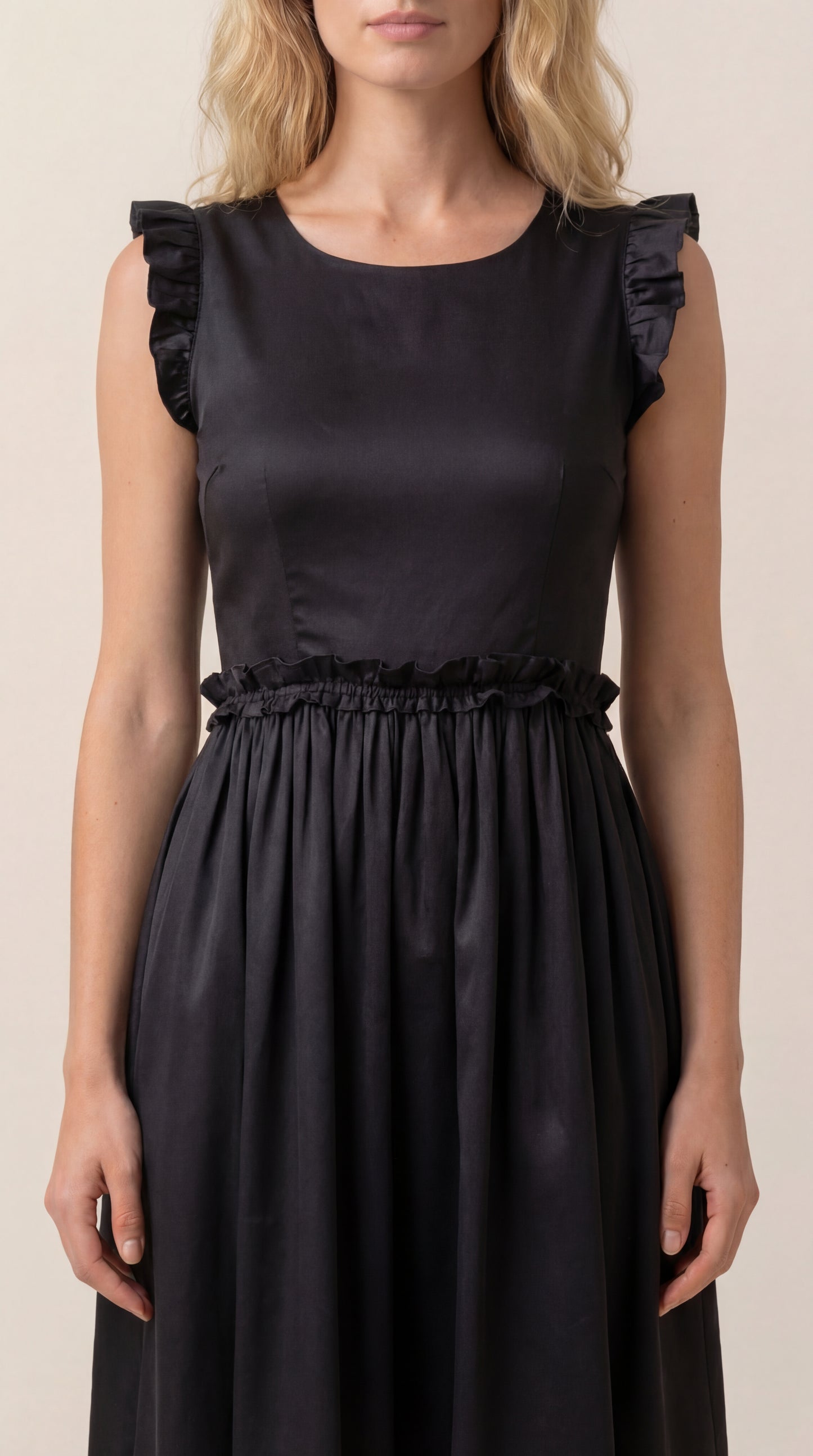 Black Ruffled Maxi Dress