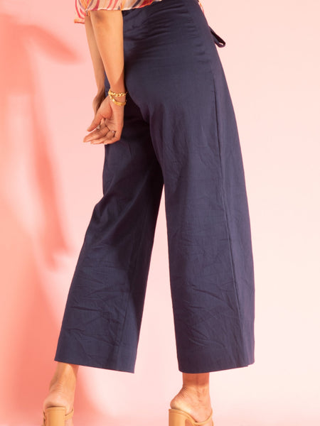 Wrap Around Wide Leg Trouser