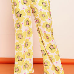 Printed floral straight pant