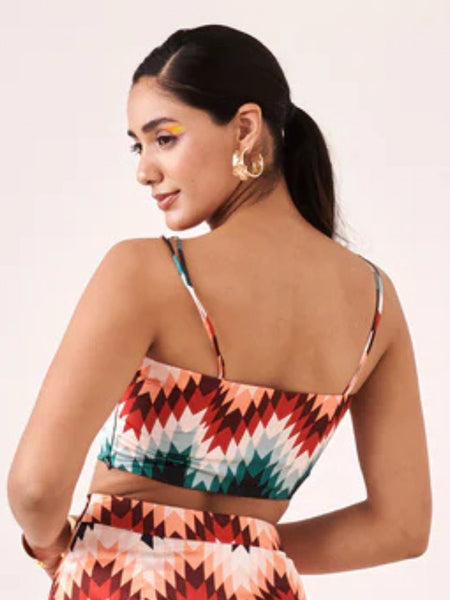 Printed bralette top