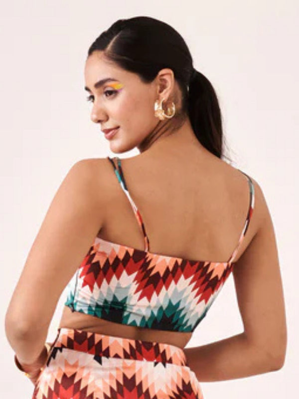 Printed bralette top