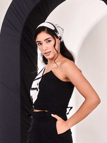 Swiss satin printed top