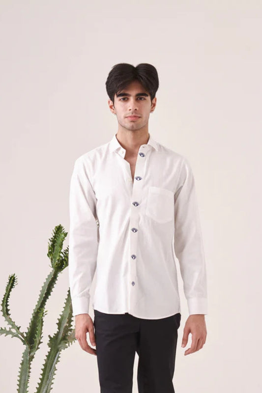 Evil Eye Embroidered Shirt